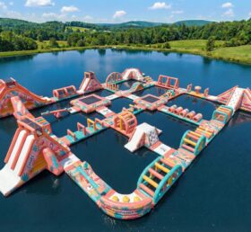 S724 Flamingo-Themen Aufblasbarer Wasserpark