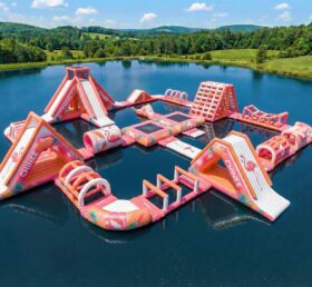 S725 Flamingo-Themen Aufblasbarer Wasserpark