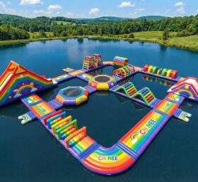S739 Regenbogen-Thema Aufblasbarer Wasserpark