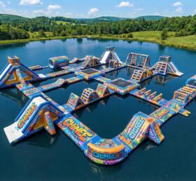 S790 Graffiti-Thema Aufblasbarer Wasserpark