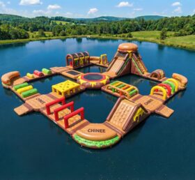 S791 Hamburger-Themen aufblasbarer Wasserpark