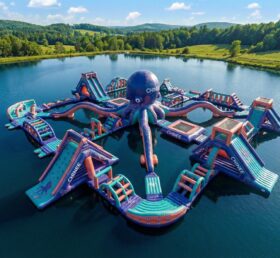 S864 Oktopus-Thema Aufblasbarer Wasserpark