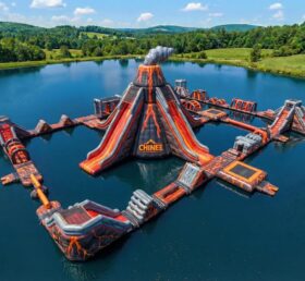 S878 Vulkan-Thema Aufblasbarer Wasserpark