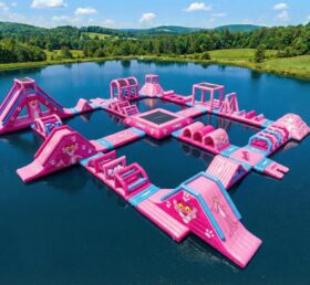 S917 Pink-Panther-Thema Aufblasbarer Wasserpark