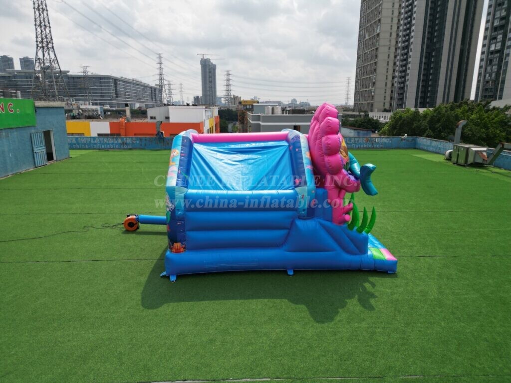 T2-8211 Mermaid-themed Bouncy Castle with Slide