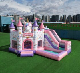 T2-8799B Einhorn-Schloss Aufblasbare Kombination