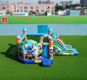 T2-8974 Lilo & Stitch Hüpfburg-Kombination mit Rutsche