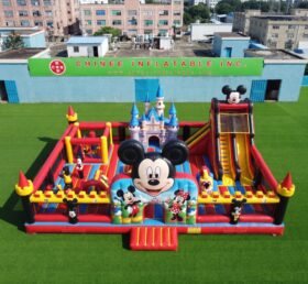 T2-8977 Mickey & Minnie Aufblasbare Kombi-Burg mit Rutsche