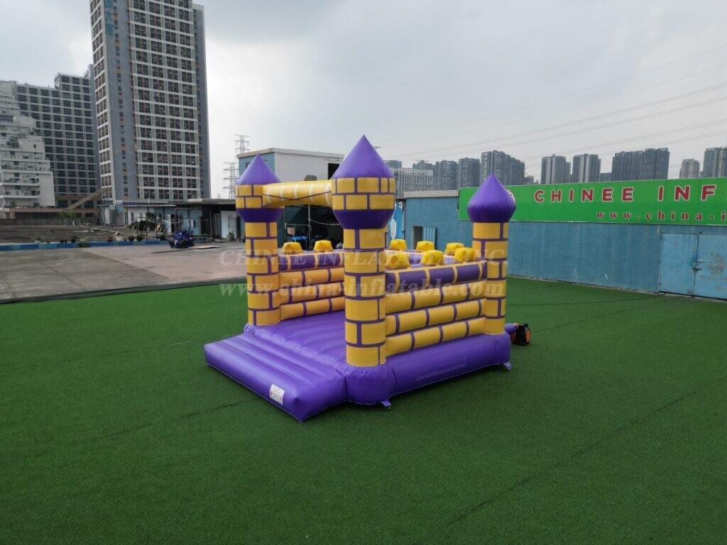 T2-1712B Purple and Yellow Inflatable Castle