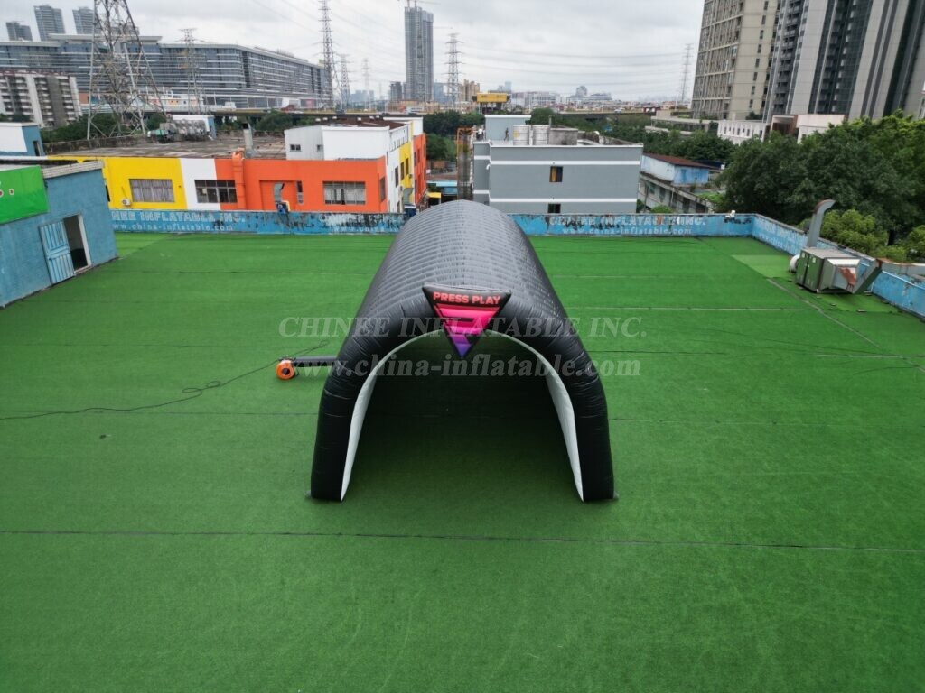 Tent1-424C Black Inflatable Tent Tunnel Shelter