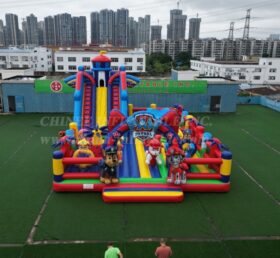 T6-8599 Paw Patrol Aufblasbare Funcity Hindernisrutschen-Kombination
